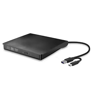 Plug & Play CD/DVD Drive (USB 3.0 + Type-C)
