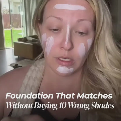 Color - Matching Collagen Foundation Stick with Built - In Brush – Perfect Shade, Flawless Skin - Cloffa