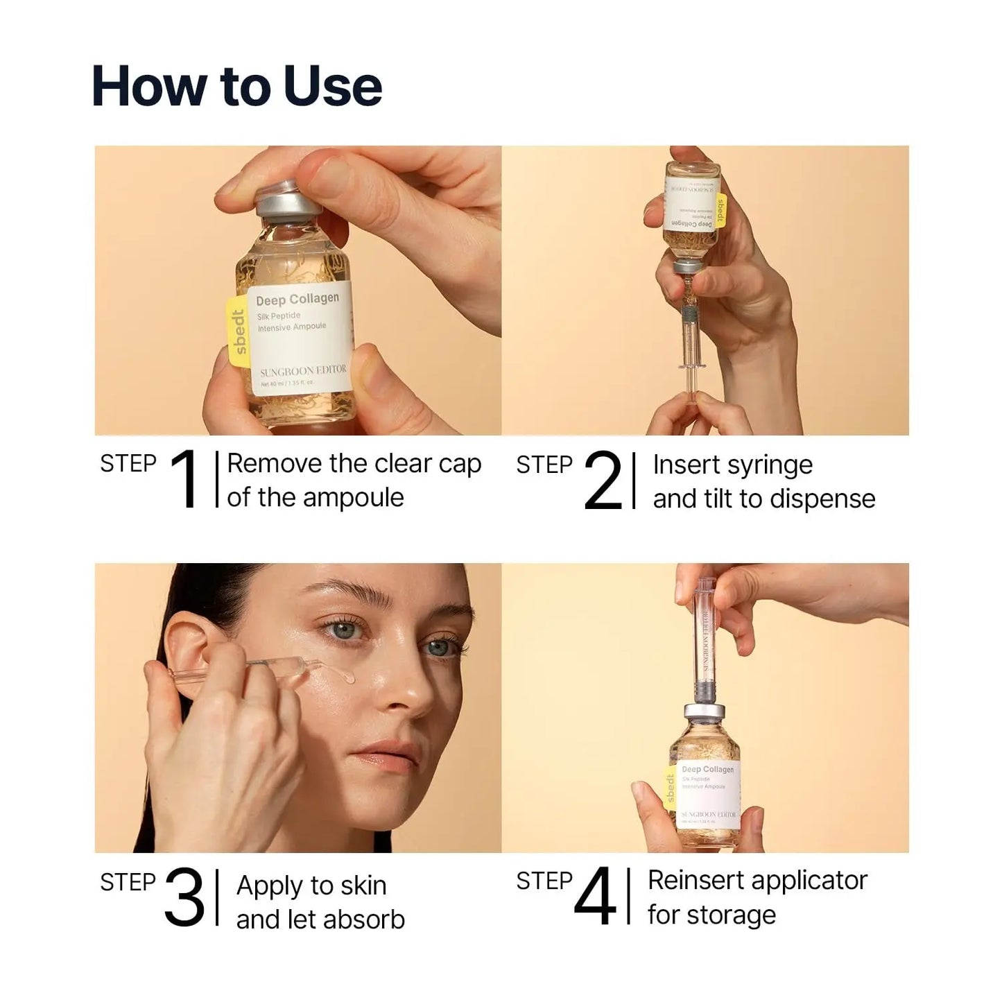 Sungboon Editor Deep Collagen Silk Peptide Ampoule - Cloffa